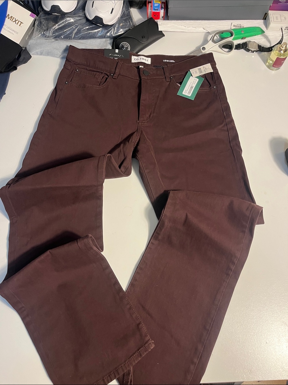 DL1961 Men's Maroon/Burgundy Pants